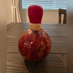 Decorative Red Chili Pepper Bottle